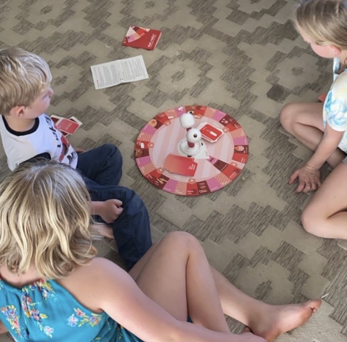 Child playing the game